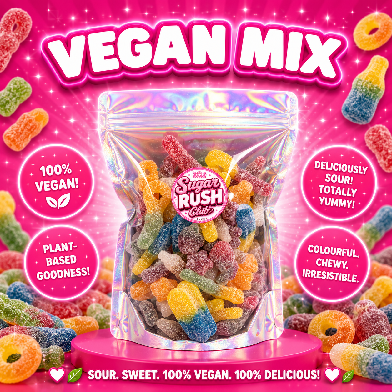 Vegan Fizzy Sweets Mix 1kg